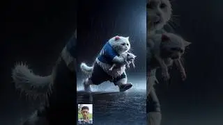 Poor white cat escapes from prison to save his son #cat #cute #story