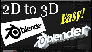 Convert 2D image to 3D object using Blender