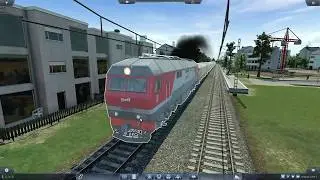 Transport Fever-обзор мода ТЭП70БС+ТВЗ61-4447