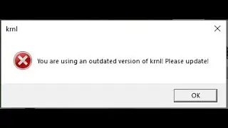KRNL Outdated Version Error Fixed Roblox