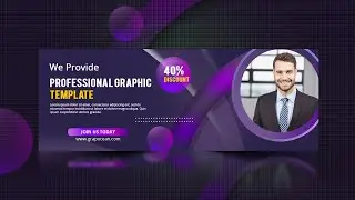 Professional Facebook Cover Photo Banner Design - Adobe Photoshop Tutorial