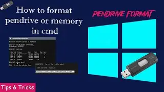 How to Format Pendrive using CMD  | Command Prompt | Tips & Tricks