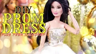 DIY - How to Make: Doll Prom Dress 3 Fabulous Designs PLUS Backdrop