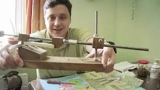 Как идеально заточить нож дома? У папы крутая установка по заточке.