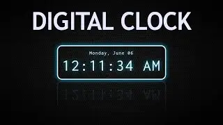 Digital Clock using HTML, CSS  & JavaScript