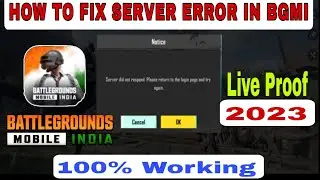 HOW To Fix Server Error In Bgmi|Server did not respond Please return to the login page and try again