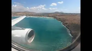 Amazing Landing Airbus A320 At Heraklion Airport (Nikos Kazantzakis), Crete Island- 4K