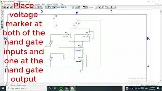 How to design NAND gate simulation using CMOS inverter in PSPice