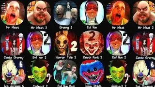 Granny, Evilnun, Mr Meet, Eyes, Siren Head, Ice Cream