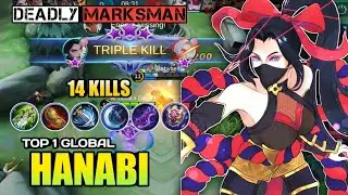 HANABI TOP 1 GLOBAL GAMEPLAY | Hanabi best build and emblem 2021 - mobile legends