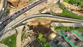 Строительство развязки МКАД  Липецкой улицы и трассы М4 