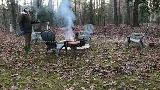 Backyard campfire