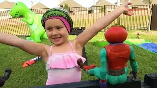 Ava Runs the Toy Story Obstacle Course!