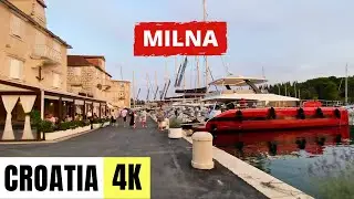 BRAC ISLAND, CROATIA 🇭🇷 [4K] MILNA — Walking Tour