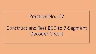 BCD to 7-segment Decoder using IC7447