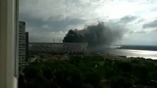 ШОК!!!В Волгограде горит стадион,строящийся к ЧМ 2018