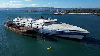 Sea mission to an Abandoned Fast Ferry