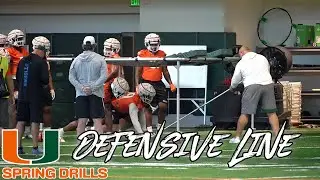 Defensive Linemen in Spring Drills | New Players C.J. Clark, Marquise Lightfoot & Marley Cook