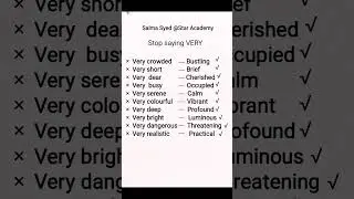 Words to use instead of VERY #Star Academy