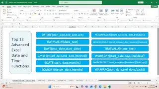Advanced Excel Date and Time Functions!