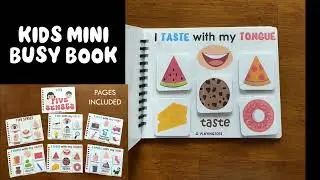 Five senses Toddler mini busy book, Travel size activity