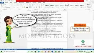 How to Insert Page Number in MS Word 2013 Document in Windows 10