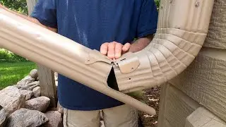 How To Install A Rain Gutter Downspout Hinge