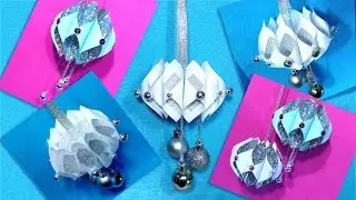 Easy paper Christmas ornaments! DIY Paper decorations for Christmas