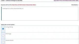 cs607 quiz 1 2022 | 100% correct answer solution.