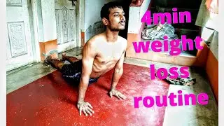 4 minute weight loss homeworkout routine | do this everyday to be slim | fitbouncer