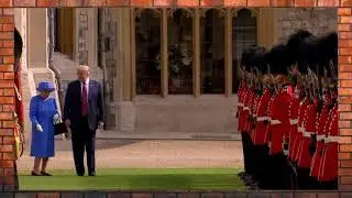 Конфуз на встрече Дональда Трампа с королевой Елизаветой Второй