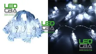 Tira Guirnalda 16 Broches Luz Led Neutra 3 Mts Pilas Incl