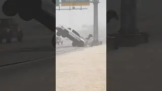 Ram TRX DRIVER EJECTED AFTER HITTING A POLE WHILE LAUNCHING!!!