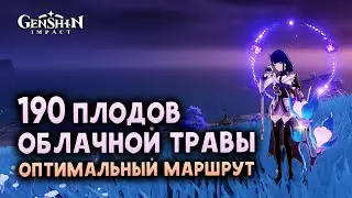 190 плодов облачной травы - оптимальный маршрут сбора | Genshin Impact 2.1