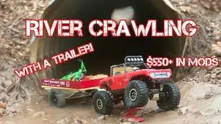 Scx24 DEADBOLT River Trailing with Trailer!