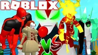ROBLOX ! BEN 10 QUATRO BRACOS DO MAL E PENNYWISE VS TODOS OS ALIENÍGENAS - BEN 10 ARRIVAL OF ALIENS