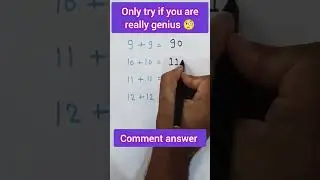 puzzle for genius only #mathpuzzle #canyousolve #youtubeshorts #math #shorts #viral