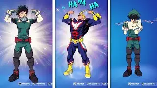 *NEW* All Fortnite leaked My hero academia emotes (SYMBOL OF PEACE,IZUKU QUIRK,ALL MIGHT TRANSFORM)