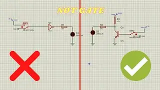 Simulation not gate in Proteus/digital gate