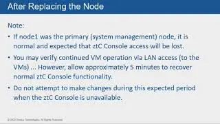 Node Replacement in ztC 110i Systems