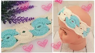 💝ШИКАРНАЯ😍НЕСЛОЖНАЯ ПОВЯЗКА НА ГОЛОВУ ВЯЗАНАЯ КРЮЧКОМ 👌 crochet headband