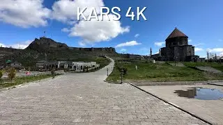 Kars, Turkey 4K - Walking Tour in Kars Castle and Kars City Center