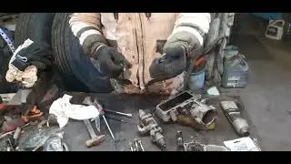 Плохо переключается повышеная и пониженая передачи на камазе. Устраняю причину перебераю 