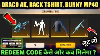 BUNNY mp40 Redeem Code | FREE FIRE REDEEM CODE | Bunny mp40 Skin Redeem Code | Live Redeem Code | AK