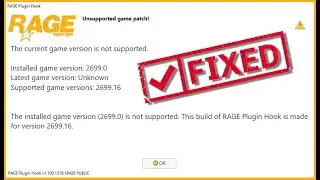 Fixing Rage Plugin Hook Error | December 2022 | Easy Fix | Version 2699 | 