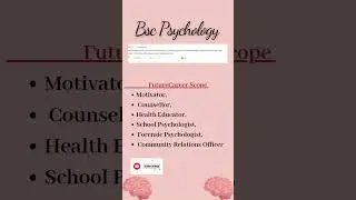 Bsc Psychology Scope and Career in India | BSc Psychology | BSc Psychology Career Salary |BSc Career