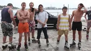 Inline skating  Water Jumps - Watch this guys and girls from St Petersburg kickin' it