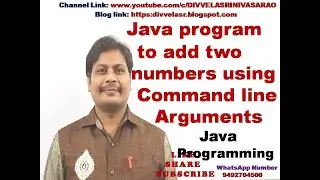 Java program to find sum of two numbers using command line arguments || Sum of two numbers in Java