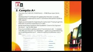 IT Top 5 Entry Level Certifications (Regular Version)
