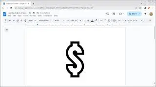 How to Add the HEAVY DOLLAR SIGN in Google Docs